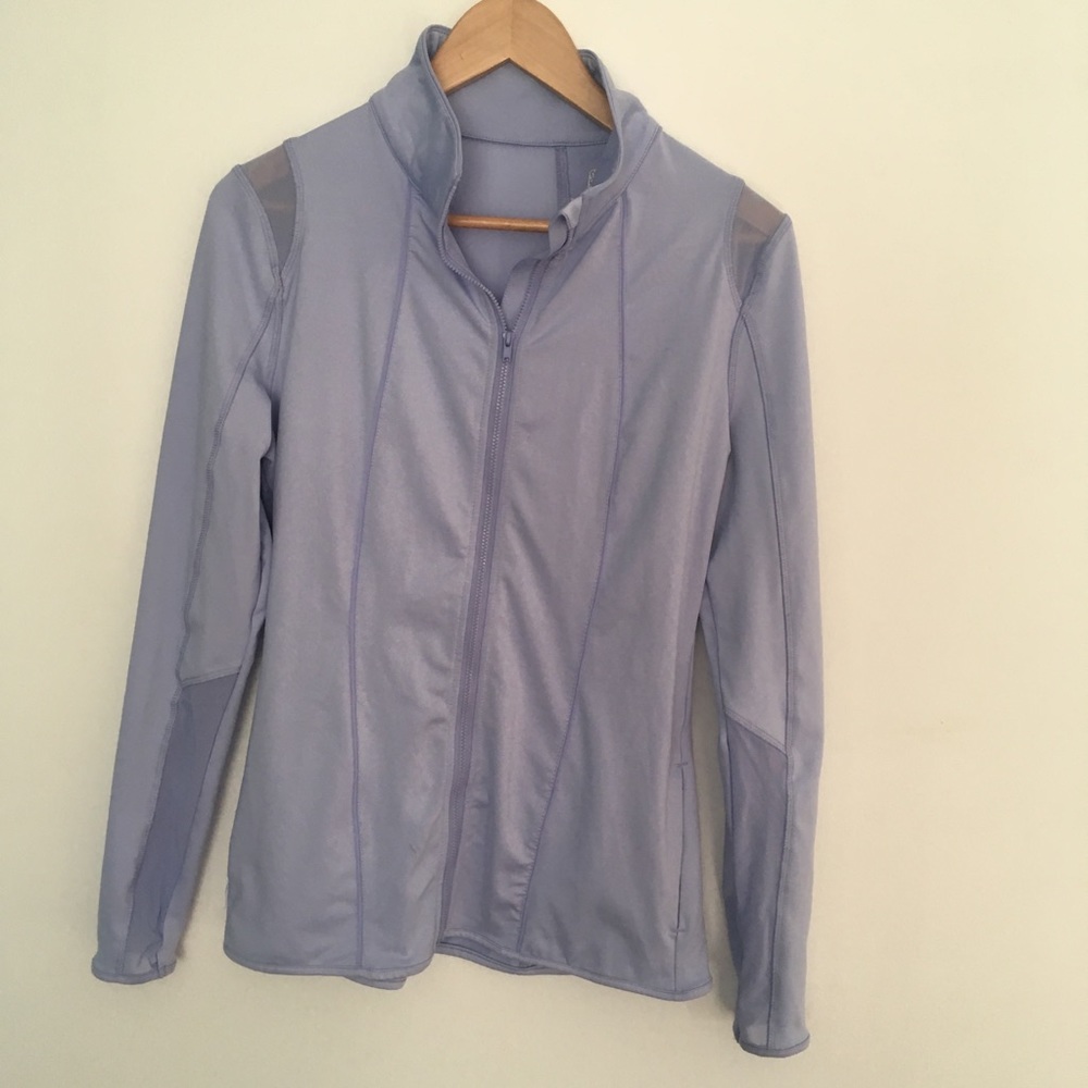 Lavender / periwinkle athletic zip-up jacket